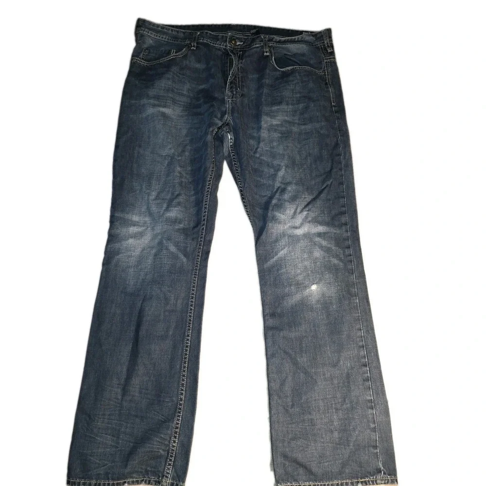 Buffalo David Bitton Evan-X Jeans Men's 40x32 Blue Denim Slim Straight Stretch